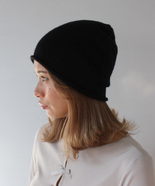SANSeLF（サンセルフ）の「シンプルニットビーニー【SANSeLF】sana24a022（ニットキャップ/ビーニー・レディース・グレー/ライトベージュ/ブラック・FREE）」の6枚目の写真