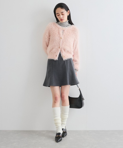 VIS（ビス）の「【洗える】ハイウエストミニスカート【インナーパンツ付き】（スカート・レディース・オフホワイト/チャコールグレー・S/M）」の11枚目の写真