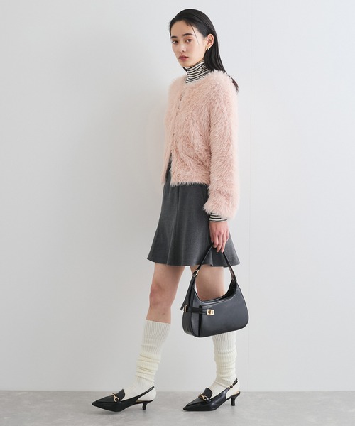 VIS（ビス）の「【洗える】ハイウエストミニスカート【インナーパンツ付き】（スカート・レディース・オフホワイト/チャコールグレー・S/M）」の12枚目の写真