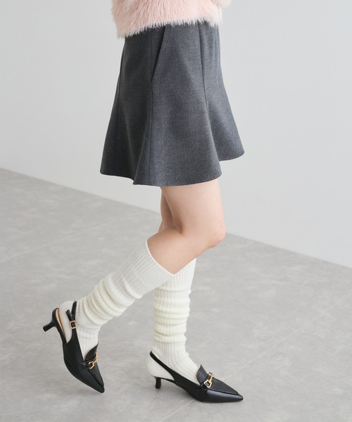 VIS（ビス）の「【洗える】ハイウエストミニスカート【インナーパンツ付き】（スカート・レディース・オフホワイト/チャコールグレー・S/M）」の10枚目の写真