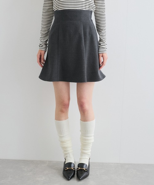 VIS（ビス）の「【洗える】ハイウエストミニスカート【インナーパンツ付き】（スカート・レディース・オフホワイト/チャコールグレー・S/M）」の13枚目の写真