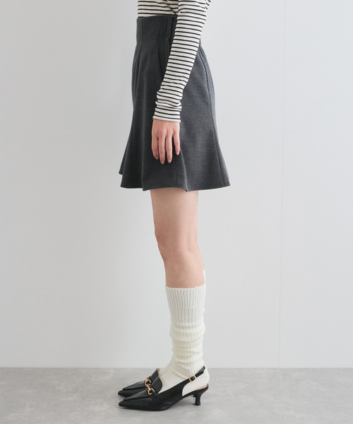 VIS（ビス）の「【洗える】ハイウエストミニスカート【インナーパンツ付き】（スカート・レディース・オフホワイト/チャコールグレー・S/M）」の14枚目の写真