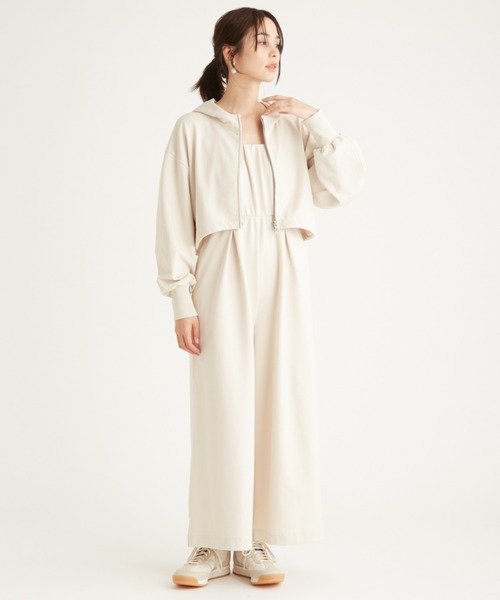 emmi（エミ）の「パーカー×ベアオールインワンセット（つなぎ/オールインワン・レディース・ブラック/ライトベージュ/グレー・0/1）」の4枚目の写真