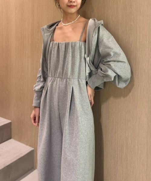 エミ] パーカー×ベアオールインワンセット 13WCO251042 レディース