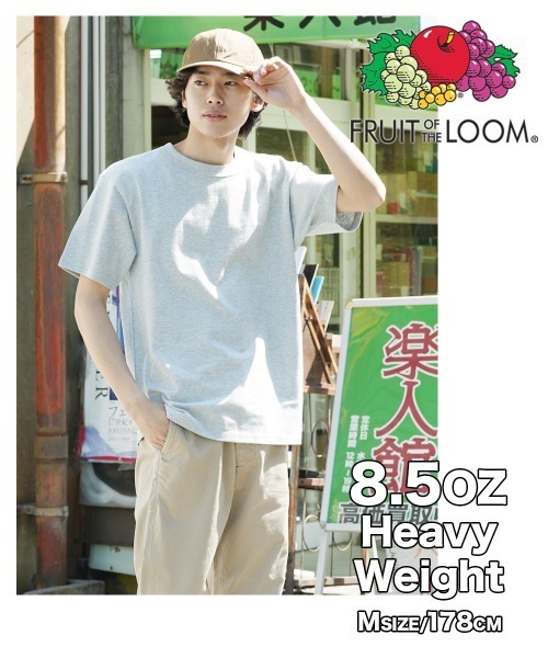 FRUIT OF THE LOOM(フルーツオブザルーム)の「FRUIT OF THE LOOM フルーツオブザルーム FTL ヘビーオンス 半袖 Tシャツ(Tシャツ/カットソー・メンズ・チャコールグレー/ネイビー/ホワイト・XX-LARGE)」の5枚目の写真