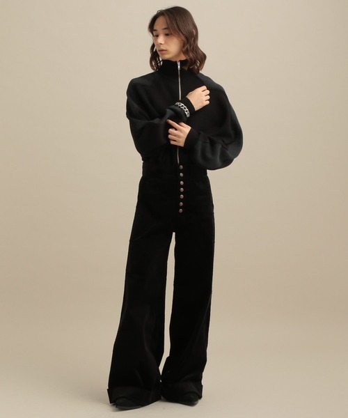 TASTE by Knit(テイストバイニット)の「【TASTE by Knit】Wave line track jacket(カーディガン/ボレロ・メンズ・ブラウン/ブラック・M/S)」の11枚目の写真