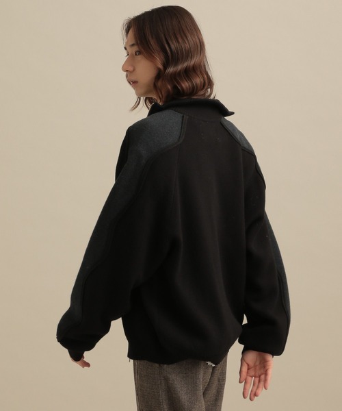 TASTE by Knit(テイストバイニット)の「【TASTE by Knit】Wave line track jacket(カーディガン/ボレロ・メンズ・ブラウン/ブラック・M/S)」の16枚目の写真