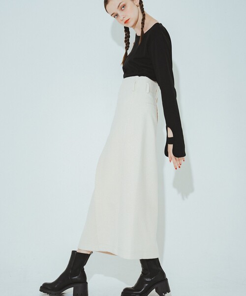 pinueロングスカート PINUE/ピヌエ】ブークレラップスカート（スカート）｜STUDIOUS