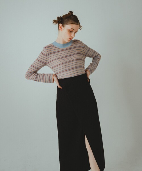 pinueロングスカート PINUE/ピヌエ】ブークレラップスカート（スカート）｜STUDIOUS