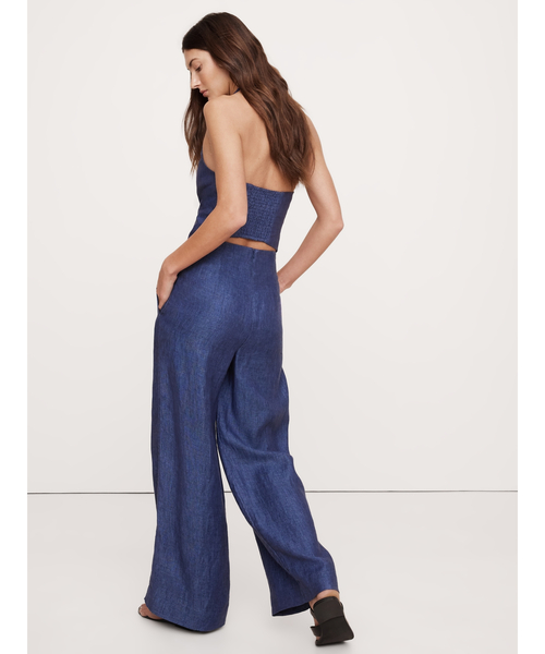 2着セット Banana Republic Sirolo リネン パンツ セール】ハイライズ バレル テンセル(TM)リネン パンツ（その他