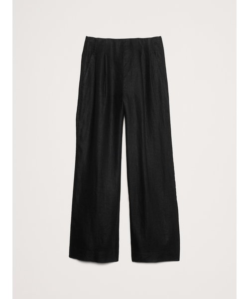 2着セット Banana Republic Sirolo リネン パンツ ハイライズ リネン ワイドレッグ パンツ（その他パンツ
