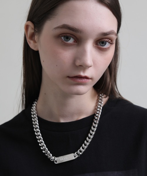 Valentino ロゴプレート ケーブルリンク チェーンネックレス ヴァレンティノ VALENTINO VALENTINO ネックレス J0Q37YCW