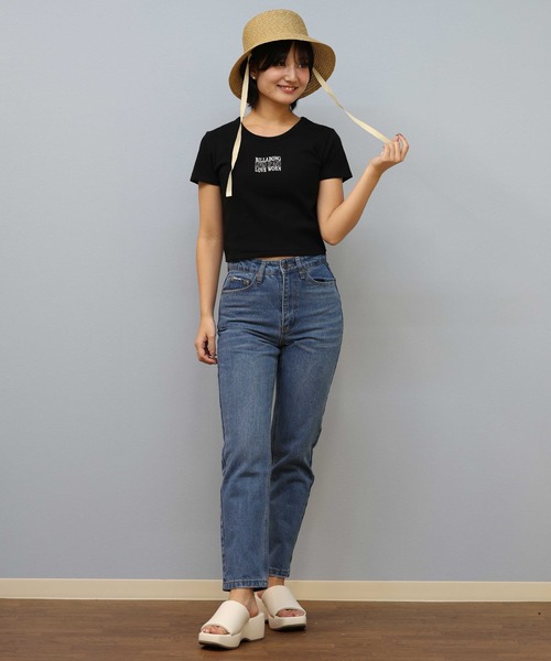 BILLABONG(ビラボン)の「BILLABONG/ビラボン ミニTシャツ BF013-U01(Tシャツ/カットソー・レディース・パープル/ブラック×ホワイト/ホワイト×ブラック・L/M)」の7枚目の写真