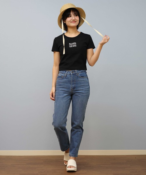 BILLABONG(ビラボン)の「BILLABONG/ビラボン ミニTシャツ BF013-U01(Tシャツ/カットソー・レディース・パープル/ブラック×ホワイト/ホワイト×ブラック・L/M)」の8枚目の写真