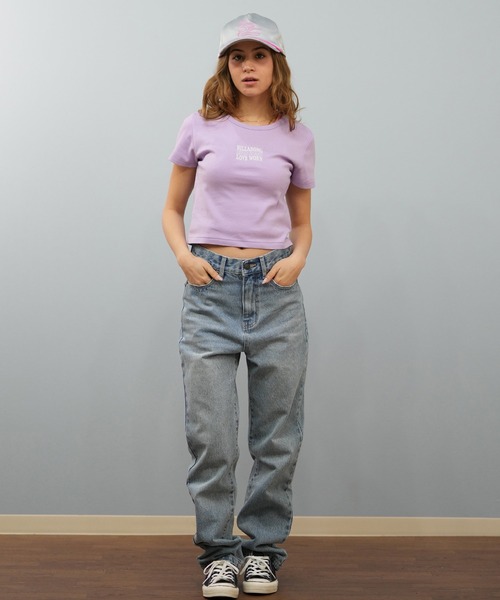 BILLABONG(ビラボン)の「BILLABONG/ビラボン ミニTシャツ BF013-U01(Tシャツ/カットソー・レディース・パープル/ブラック×ホワイト/ホワイト×ブラック・L/M)」の10枚目の写真