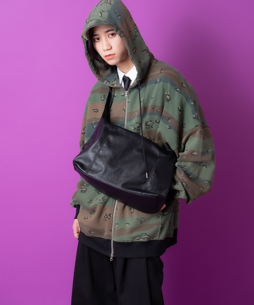 セール】an meets zakka 合成皮革レトロスクエアショルダーバッグ