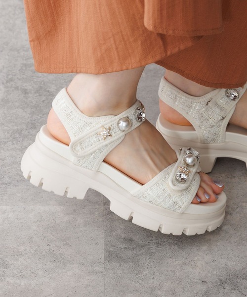 NICAL（ニカル）の「【NICAL】カラービジュー厚底スポーツサンダル/554207（サンダル・レディース・ホワイト/ブラック/グレー・X-LARGE/LARGE/MEDIUM/SMALL）」の18枚目の写真