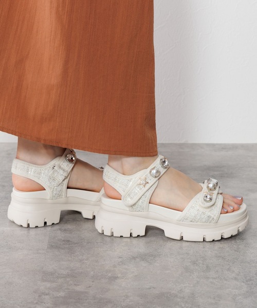 NICAL（ニカル）の「【NICAL】カラービジュー厚底スポーツサンダル/554207（サンダル・レディース・ホワイト/ブラック/グレー・X-LARGE/LARGE/MEDIUM/SMALL）」の17枚目の写真