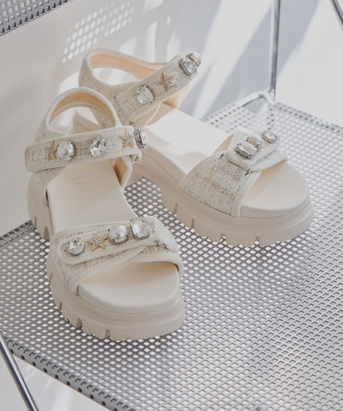 NICAL（ニカル）の「【NICAL】カラービジュー厚底スポーツサンダル/554207（サンダル・レディース・ホワイト/ブラック/グレー・X-LARGE/LARGE/MEDIUM/SMALL）」の13枚目の写真