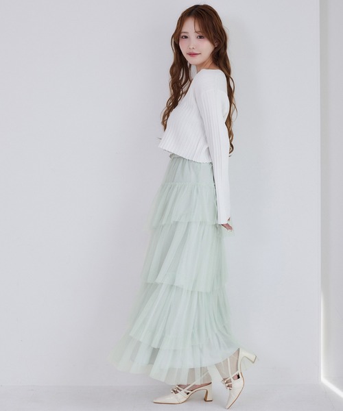 セール】フレアスリーブVネックカーディガン（カーディガン/ボレロ