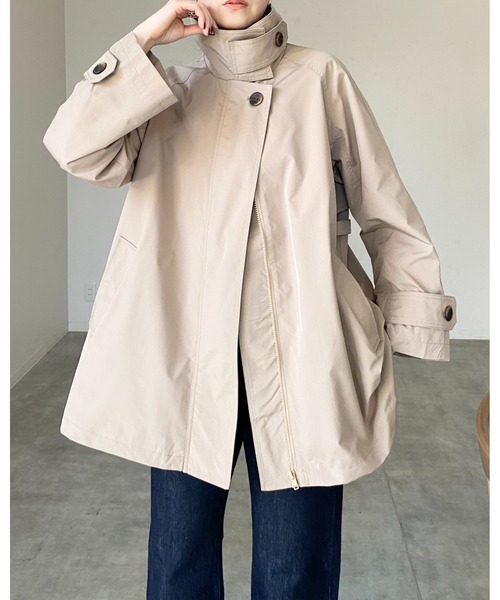 A.P.C. ステンカラーコート 茶x白(ミックス) 0272225J0042 A.P.C. ステンカラーコート