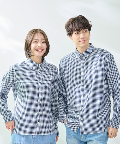 Arnold Palmer(アーノルドパーマー)の「EVERY DAY ギンガムチェック シェア シャツ(シャツ/ブラウス・レディース・ブルー/ネイビー/ブラック・LL/L/M/S)」の1枚目の写真