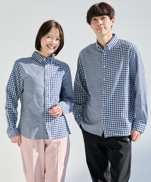 Arnold Palmer(アーノルドパーマー)の「EVERY DAY ギンガムチェック シェア シャツ(シャツ/ブラウス・レディース・ブルー/ネイビー/ブラック・LL/L/M/S)」の3枚目の写真