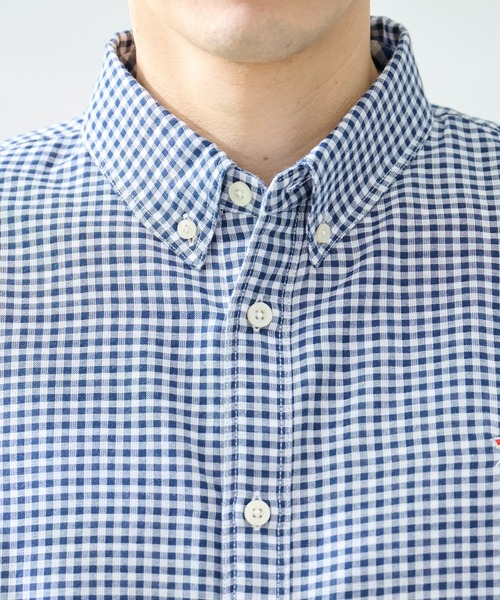 Arnold Palmer(アーノルドパーマー)の「EVERY DAY ギンガムチェック シェア シャツ(シャツ/ブラウス・レディース・ブルー/ネイビー/ブラック・LL/L/M/S)」の6枚目の写真