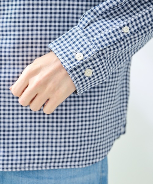 Arnold Palmer(アーノルドパーマー)の「EVERY DAY ギンガムチェック シェア シャツ(シャツ/ブラウス・レディース・ブルー/ネイビー/ブラック・LL/L/M/S)」の8枚目の写真