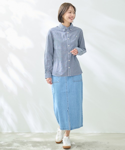 Arnold Palmer(アーノルドパーマー)の「EVERY DAY ギンガムチェック シェア シャツ(シャツ/ブラウス・レディース・ブルー/ネイビー/ブラック・LL/L/M/S)」の15枚目の写真