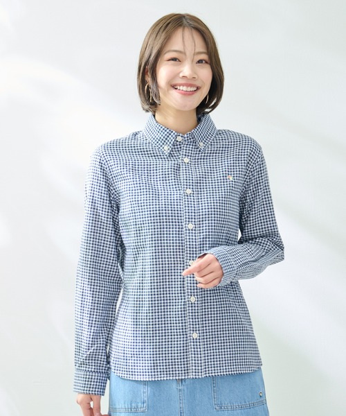 Arnold Palmer(アーノルドパーマー)の「EVERY DAY ギンガムチェック シェア シャツ(シャツ/ブラウス・レディース・ブルー/ネイビー/ブラック・LL/L/M/S)」の16枚目の写真