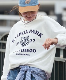 THE CRAFT CREW PRODUCTS | 【THE CRAFT CREW PRODUCTS】アニマルグラフィック刺繍 ヘビーウェイトファンクショナルファブリック ビッグシルエット クルーネック長袖Tシャツ / 抗菌・防臭(Tシャツ/カットソー)