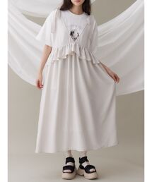 merry jenny | サテンリボンジャンパーワンピース(ワンピース)