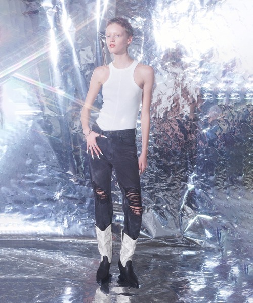 ROSE BUD（ローズバッド）の「アメスリタンクトップ（タンクトップ・レディース・ホワイト/ブラック/バーガンディー・ONE SIZE）」の8枚目の写真