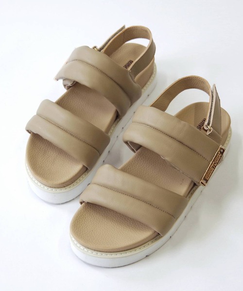 Minnetonka(ミネトンカ)の「【MINNETONKA/ミネトンカ】 プラットフォームパファーストラップサンダル 25M02(サンダル・レディース・シルバー/ベージュ/ブラック/ホワイト・6/8/9/5/7)」の6枚目の写真