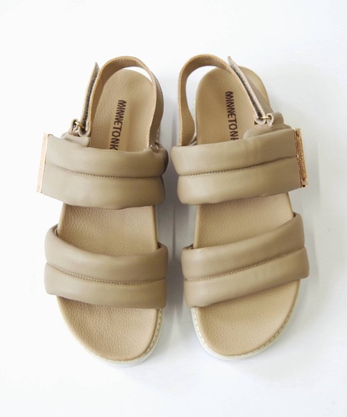 Minnetonka(ミネトンカ)の「【MINNETONKA/ミネトンカ】 プラットフォームパファーストラップサンダル 25M02(サンダル・レディース・シルバー/ベージュ/ブラック/ホワイト・6/8/9/5/7)」の7枚目の写真