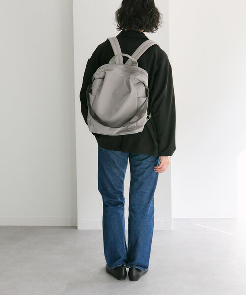 ear PAPILLONNER(イアパピヨネ)の「【A4対応/撥水】柄ワイドテープリュック&ショルダーバッグ(バックパック/リュック・レディース・グレー系その他/ブラック系その他/カーキ・FREE)」の7枚目の写真