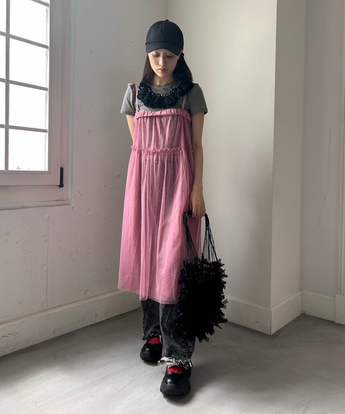 Casselini（キャセリーニ）の「Casselini(キャセリーニ)チュールリボンバッグ（ハンドバッグ・レディース・ゴールド/ブラック/ピンク/シルバー/レッド/ブルー・FREE）」の13枚目の写真