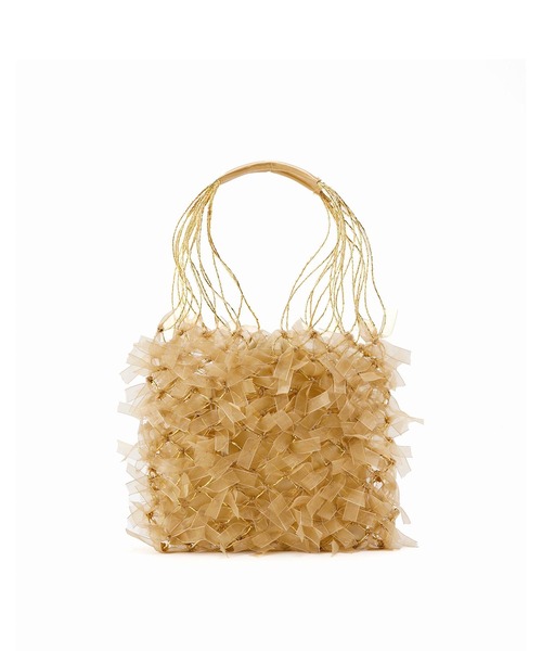 Casselini（キャセリーニ）の「Casselini(キャセリーニ)チュールリボンバッグ（ハンドバッグ・レディース・ゴールド/ブラック/ピンク/シルバー/レッド/ブルー・FREE）」の14枚目の写真