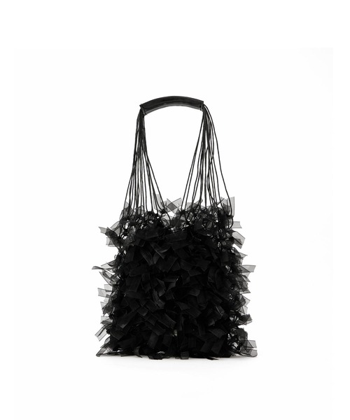 Casselini（キャセリーニ）の「Casselini(キャセリーニ)チュールリボンバッグ（ハンドバッグ・レディース・ゴールド/ブラック/ピンク/シルバー/レッド/ブルー・FREE）」の7枚目の写真