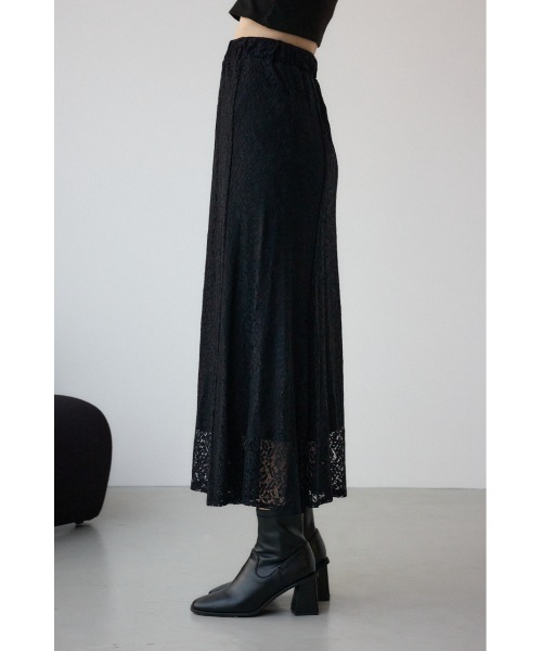 AZUL by moussy（アズールバイマウジー）の「レースフレアスカート（スカート・レディース・ブラック/オフホワイト・SMALL/MEDIUM）」の9枚目の写真