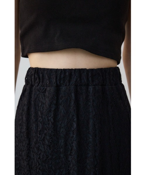 AZUL by moussy（アズールバイマウジー）の「レースフレアスカート（スカート・レディース・ブラック/オフホワイト・SMALL/MEDIUM）」の6枚目の写真