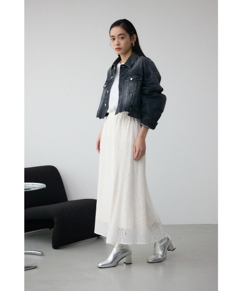 AZUL by moussy（アズールバイマウジー）の「レースフレアスカート（スカート・レディース・ブラック/オフホワイト・SMALL/MEDIUM）」の21枚目の写真