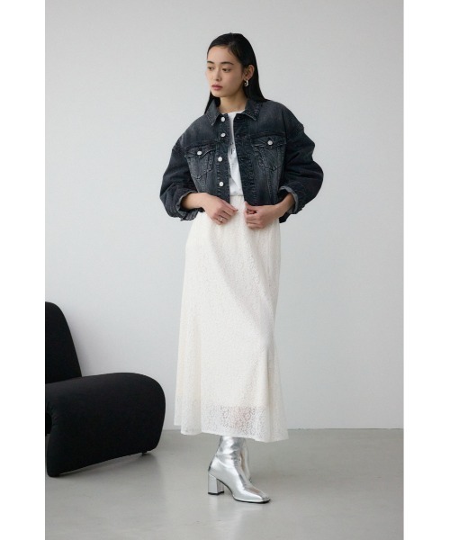 AZUL by moussy（アズールバイマウジー）の「レースフレアスカート（スカート・レディース・ブラック/オフホワイト・SMALL/MEDIUM）」の20枚目の写真