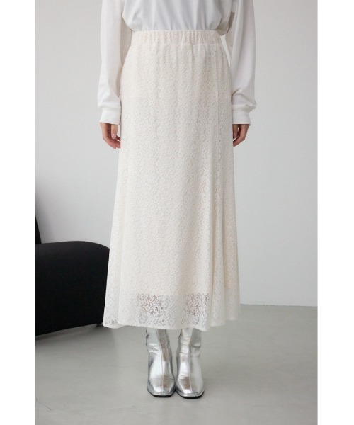 AZUL by moussy（アズールバイマウジー）の「レースフレアスカート（スカート・レディース・ブラック/オフホワイト・SMALL/MEDIUM）」の19枚目の写真