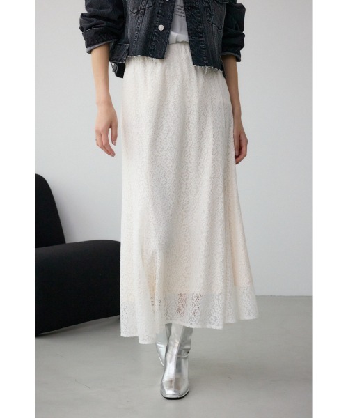 AZUL by moussy（アズールバイマウジー）の「レースフレアスカート（スカート・レディース・ブラック/オフホワイト・SMALL/MEDIUM）」の22枚目の写真
