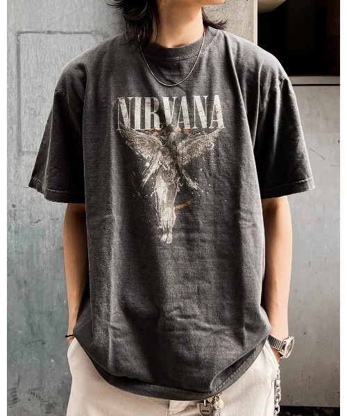 ANDRAP（アンドラップ）の「ANDRAP/アンドラップ/NIRVANA S/S TEE/ニルヴァーナ 半袖Tシャツ（Tシャツ/カットソー・メンズ・ブラック系その他/ブラック・M/L/XL）」の2枚目の写真