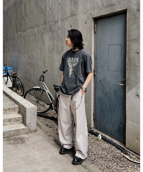 ANDRAP（アンドラップ）の「ANDRAP/アンドラップ/NIRVANA S/S TEE/ニルヴァーナ 半袖Tシャツ（Tシャツ/カットソー・メンズ・ブラック系その他/ブラック・M/L/XL）」の8枚目の写真