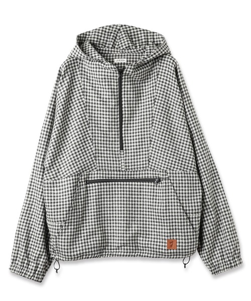 JIEDA(ジエダ)の「CHECK PULLOVER PARKA(パーカー・メンズ・ブラック×グレー/ホワイト×ブラック・1/2)」の10枚目の写真