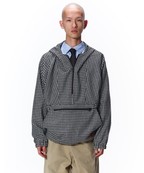 JIEDA(ジエダ)の「CHECK PULLOVER PARKA(パーカー・メンズ・ブラック×グレー/ホワイト×ブラック・1/2)」の22枚目の写真